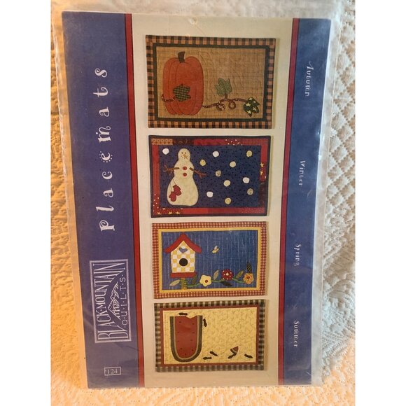 Black Mountain Quilts Autumn Winter Spring Summer Placemats Sewing Pattern 124 - - Picture 3 of 3